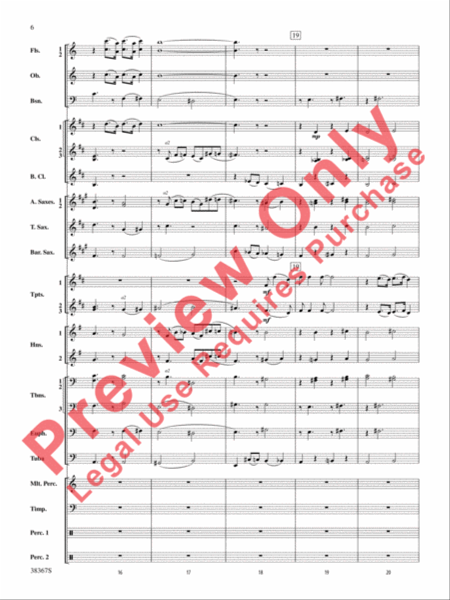 Highlights from Porgy and Bess Concert Band scores gallery preview page 7