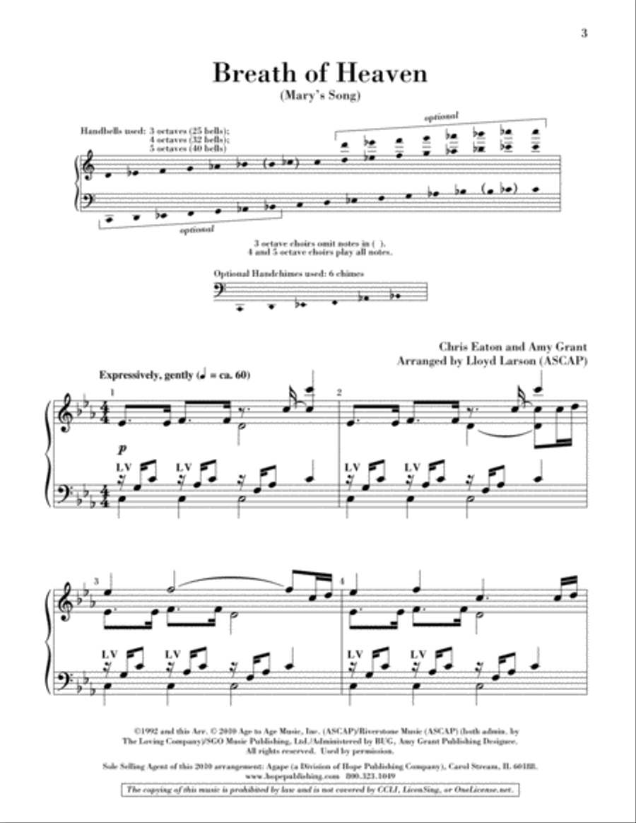 Breath of Heaven (Mary's Song) Orchestra scores gallery preview page 3