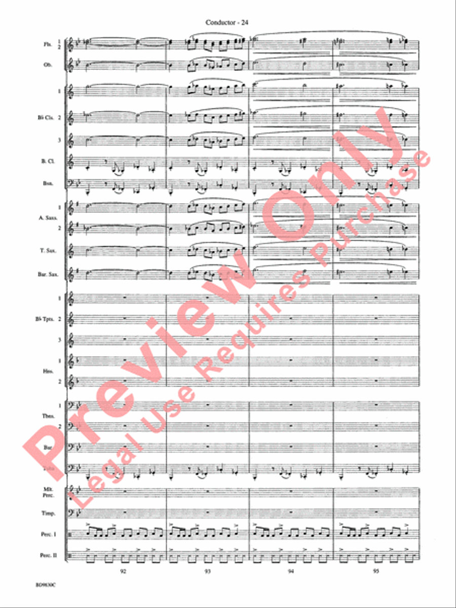 The Spirit of Orpheus (A Sinfonian Celebration) Concert Band scores gallery preview page 27