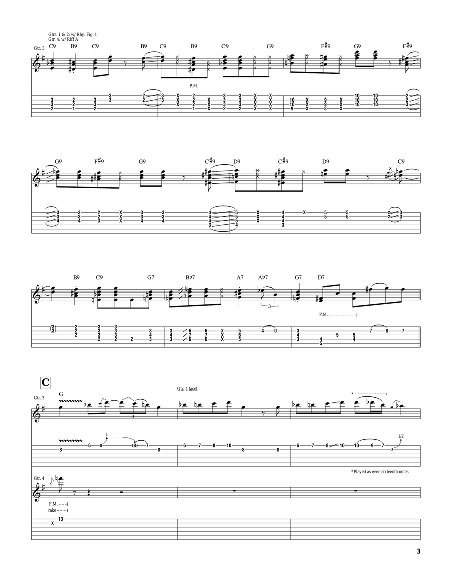 Jeff's Boogie Jeff's Boogie Guitar Tablature scores gallery preview page 3
