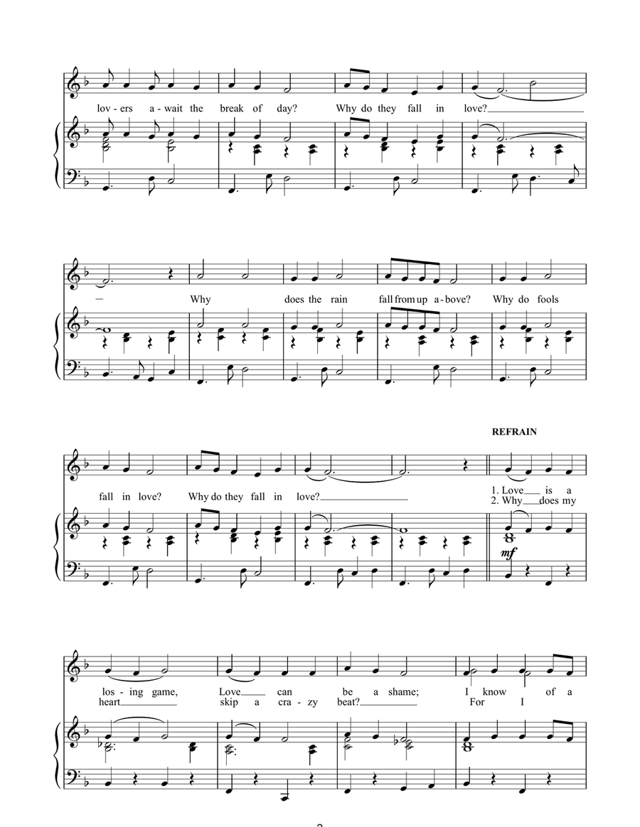 Why Do Fools Fall In Love Piano, Vocal, Guitar scores gallery preview page 2