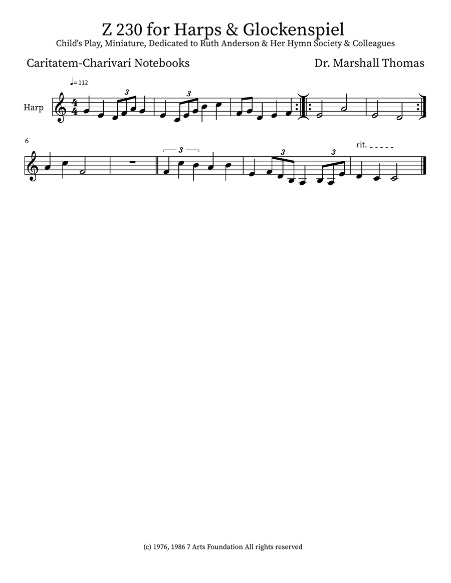 Z 230 for Harps & Glockenspiel Glockenspiel scores gallery preview page 3