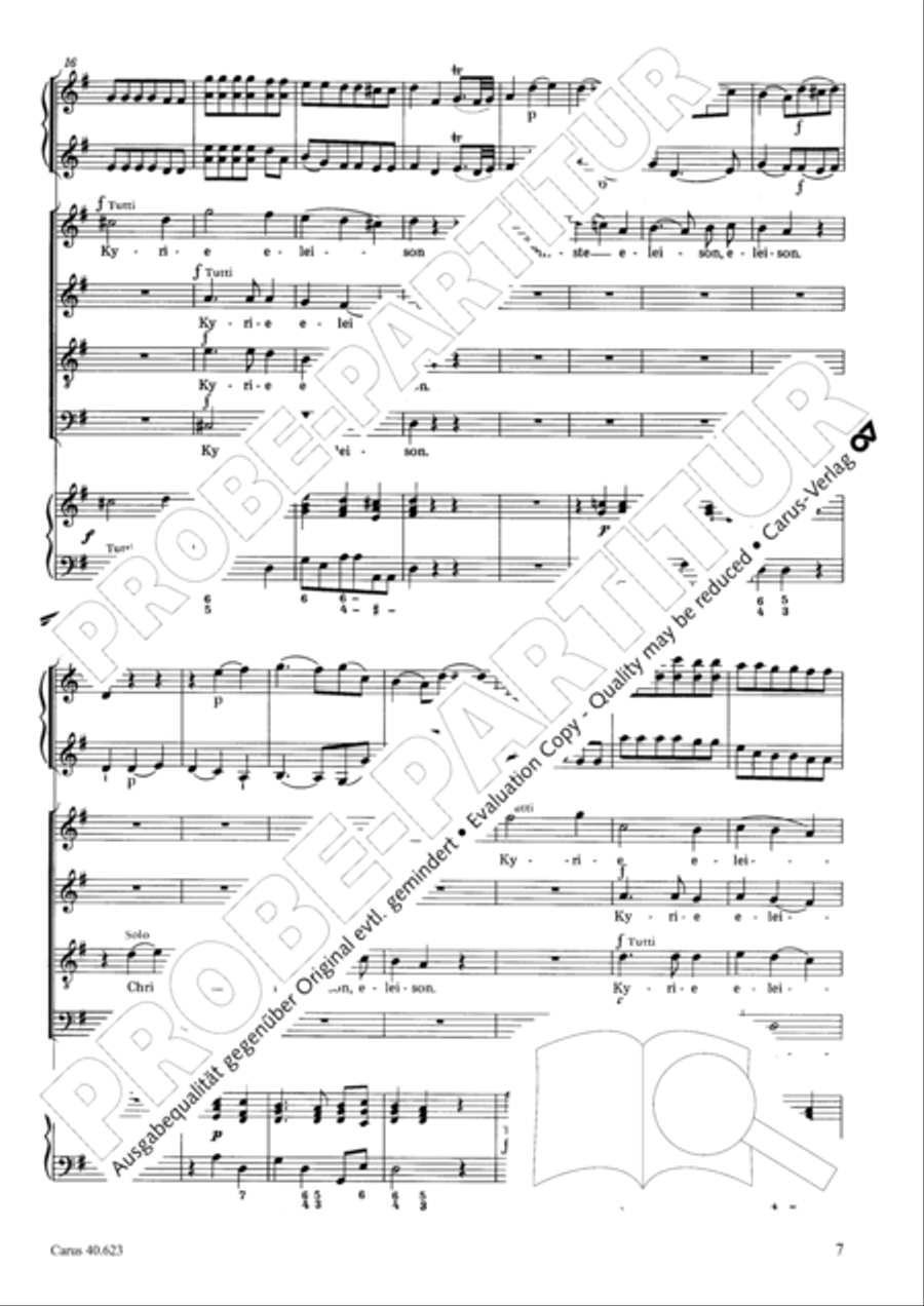 Missa brevis in G major Missa brevis in G major 4-Part scores gallery preview page 8