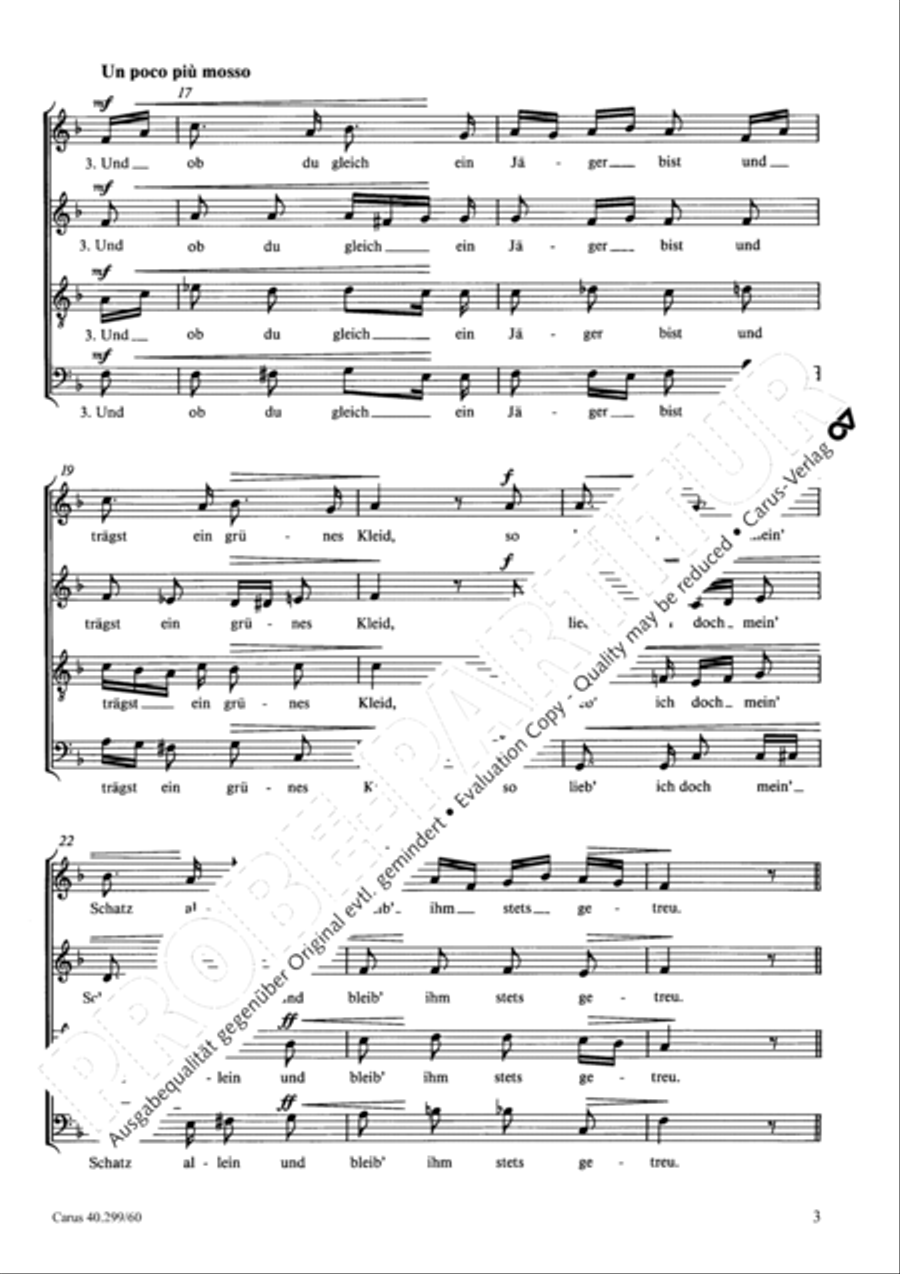 Wie kommt's, dass du so traurig bist? 4-Part scores gallery preview page 4