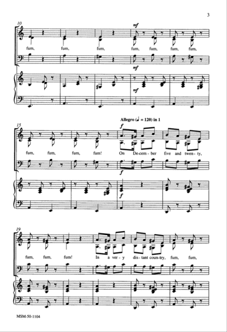 Fum! Fum! Fum! 3-Part scores gallery preview page 3