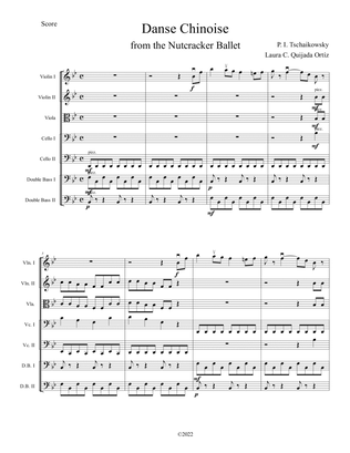 Danse Chinoise, from The Nutcracker Ballet, String Orchestra, intermediate. SCORE & PARTS.