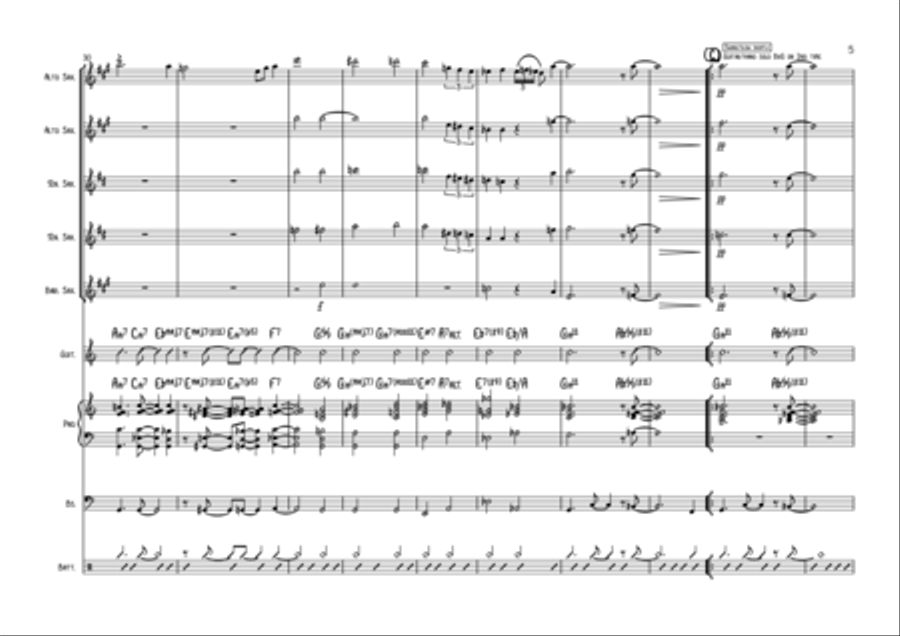 I was blind - Score Only I was blind - Score Only Jazz Ensemble scores gallery preview page 5