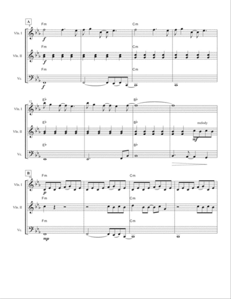 Blinding Lights String Trio scores gallery preview page 2