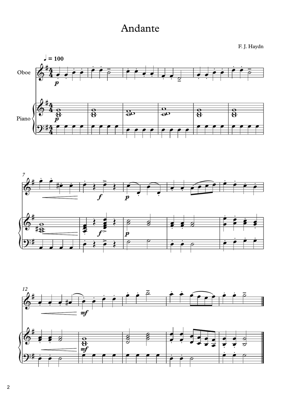 Classical oboe best sale pieces