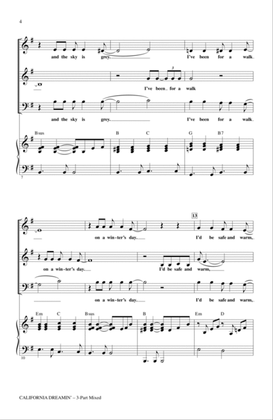 California Dreamin' (arr. Roger Emerson) 3-Part scores gallery preview page 2