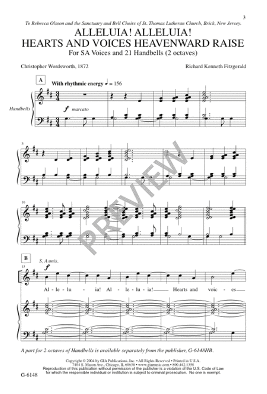 Alleluia! Alleluia! Hearts and Voices Heavenward Raise SA scores gallery preview page 2