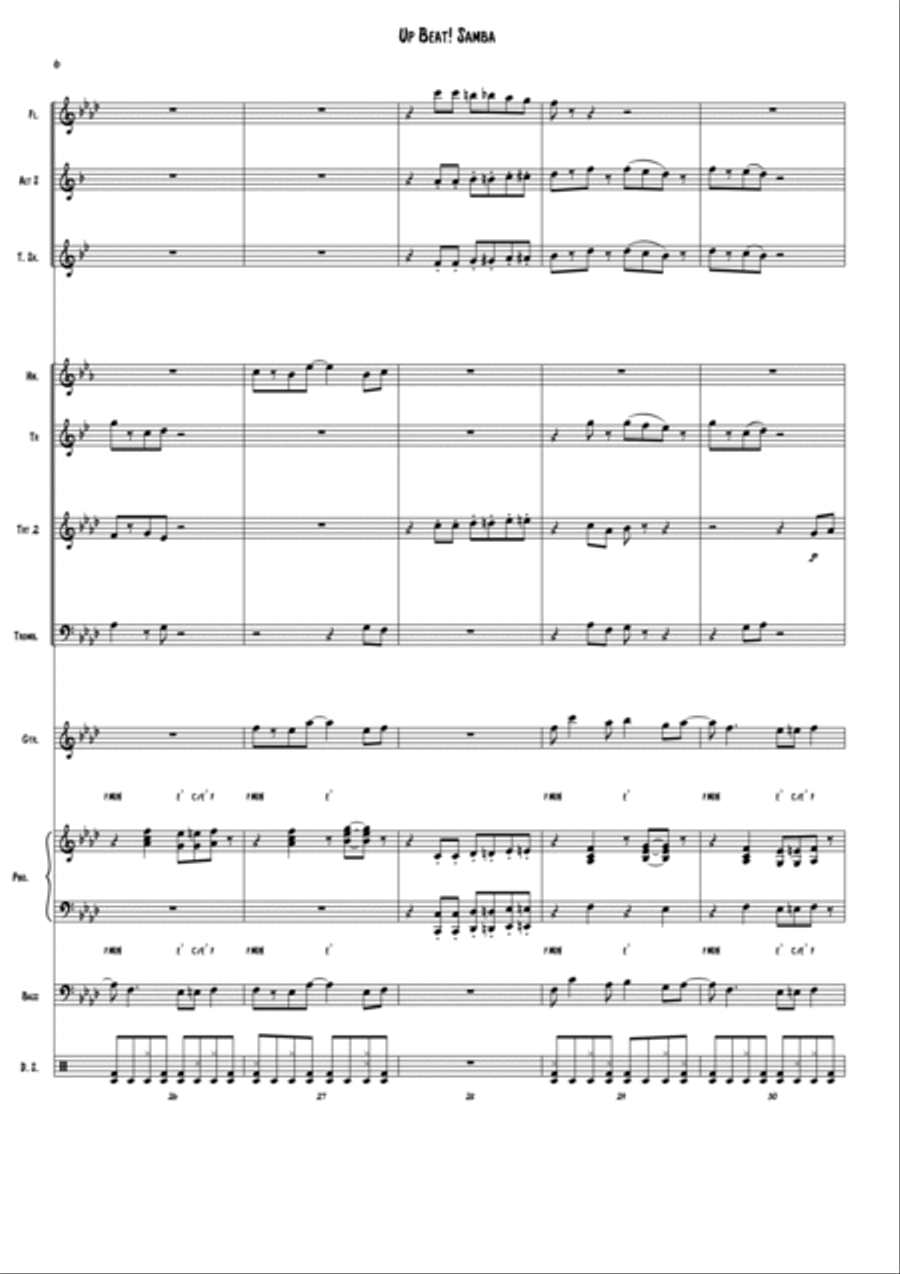 Up Beat! Samba Jazz Ensemble scores gallery preview page 6