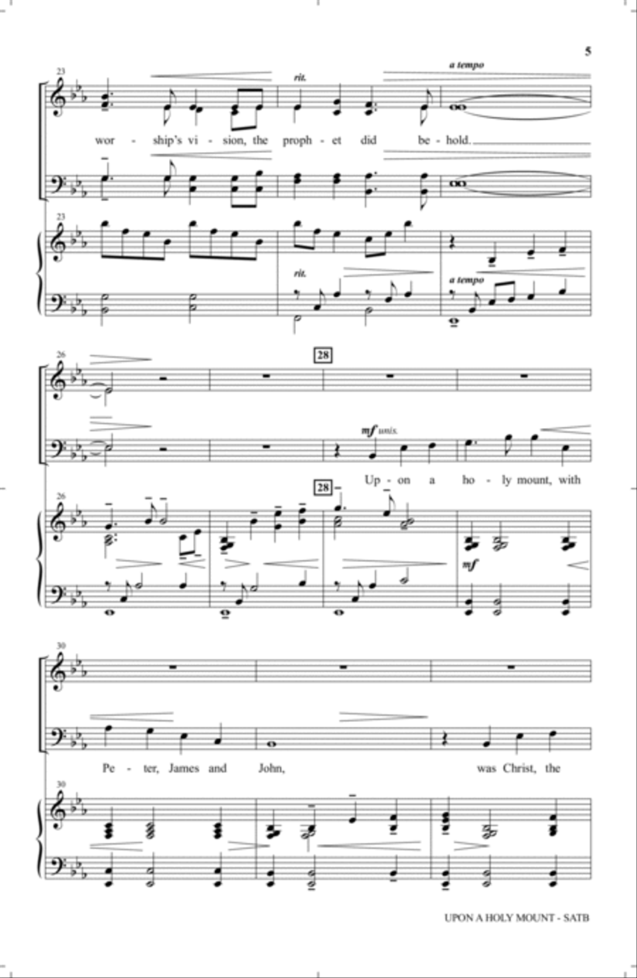 Upon A Holy Mount 4-Part scores gallery preview page 3