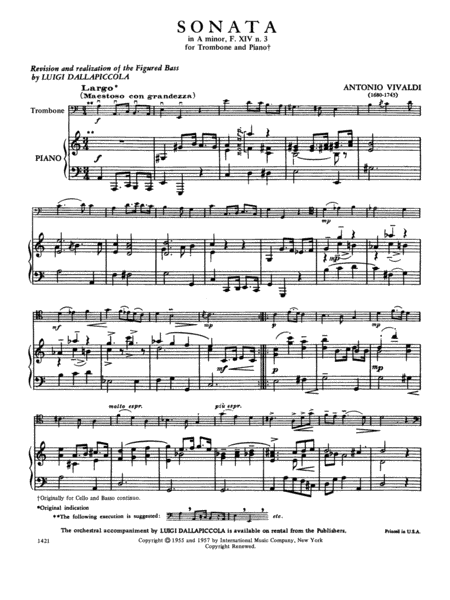 Sonata No. 3 In A Minor, Rv 43