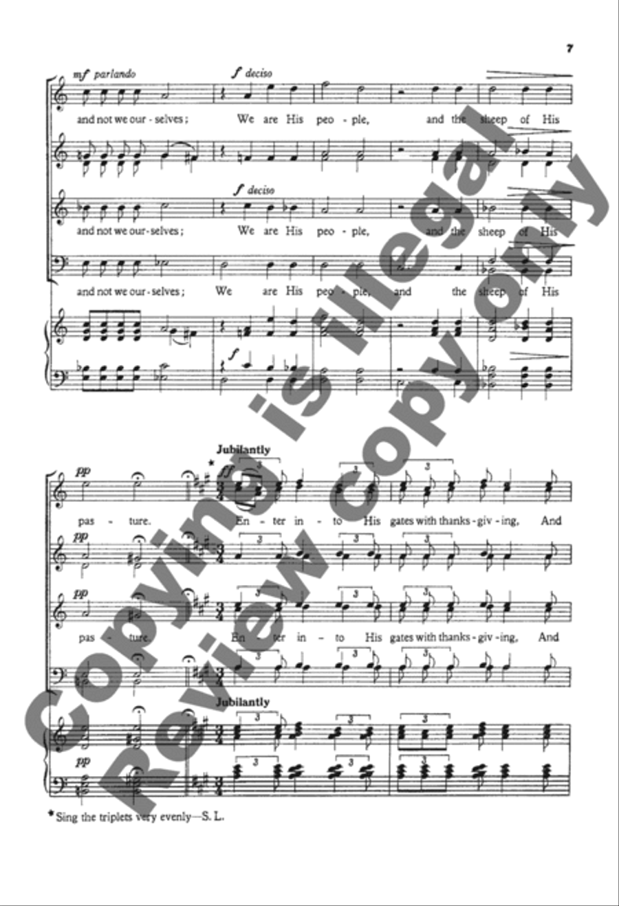 Make a Joyful Noise Unto the Lord 4-Part scores gallery preview page 20