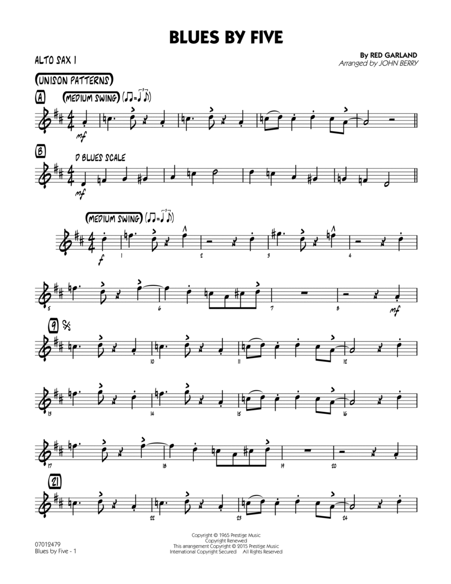 Blues by Five Alto Sax 1
