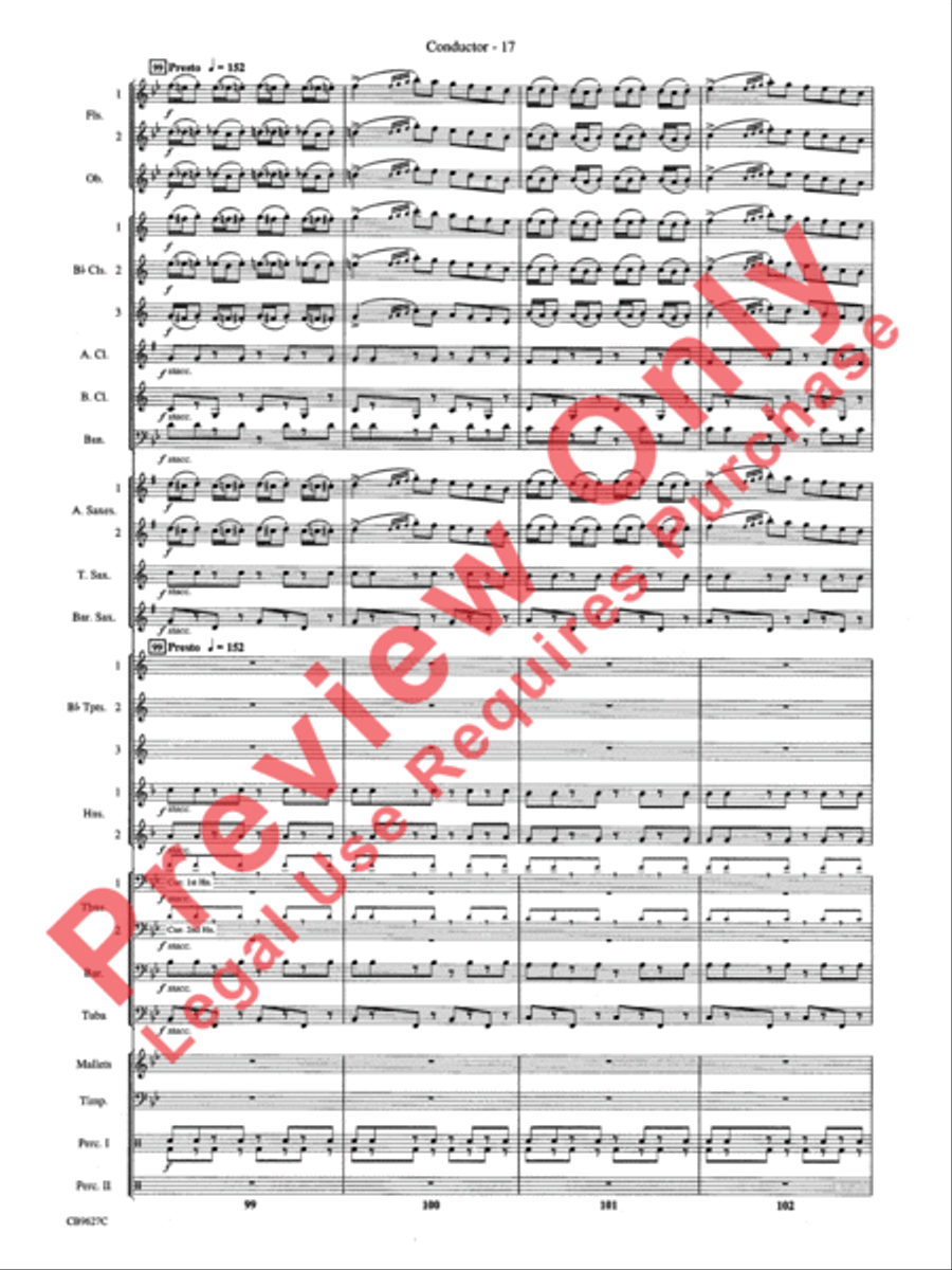How the Grinch Stole Christmas Concert Band scores gallery preview page 20