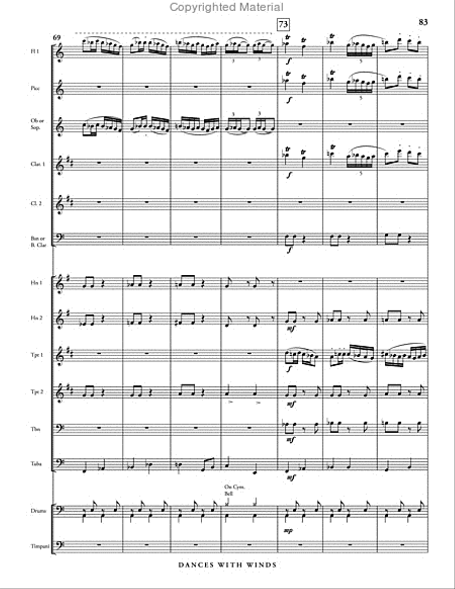 Dances with Winds Dances with Winds Concert Band scores gallery preview page 89