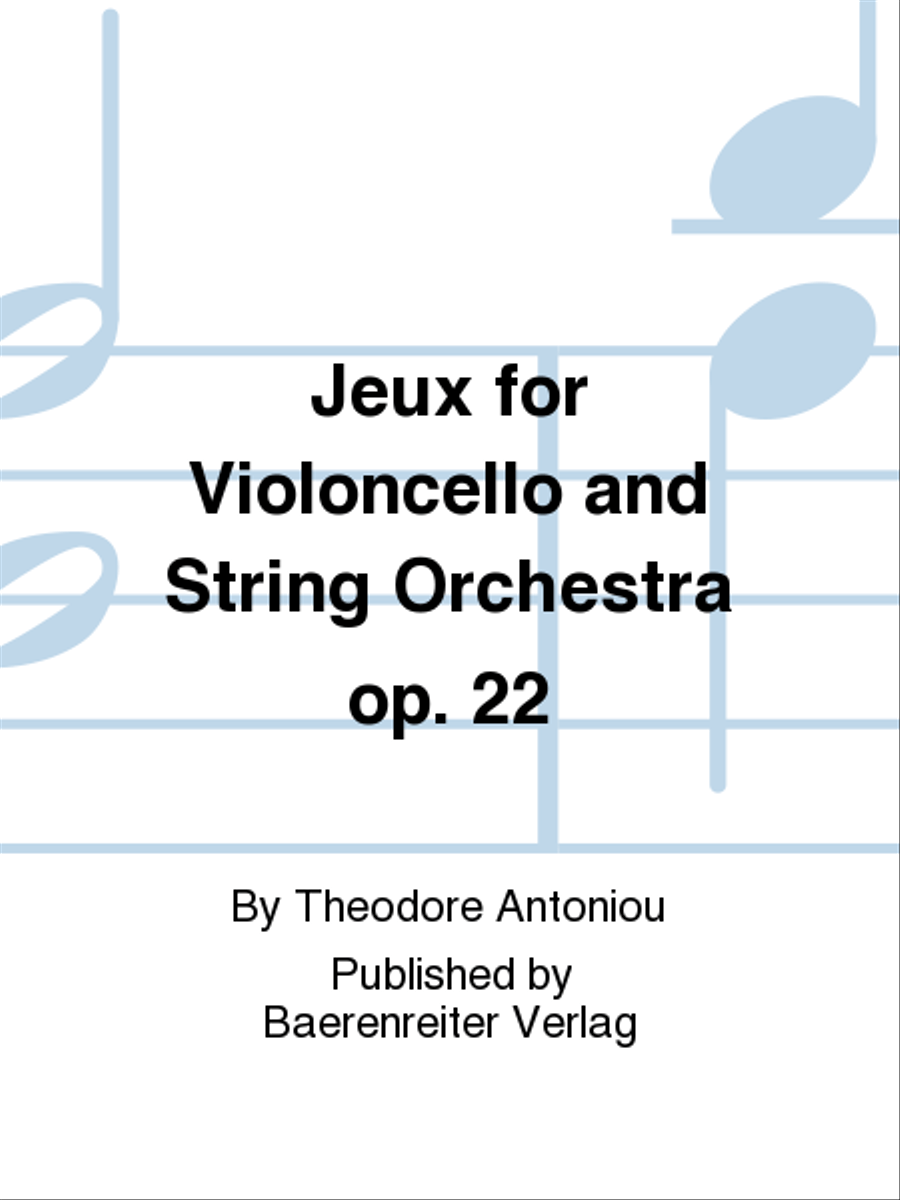 Jeux for Violoncello and String Orchestra op. 22 String Orchestra scores gallery preview page 1