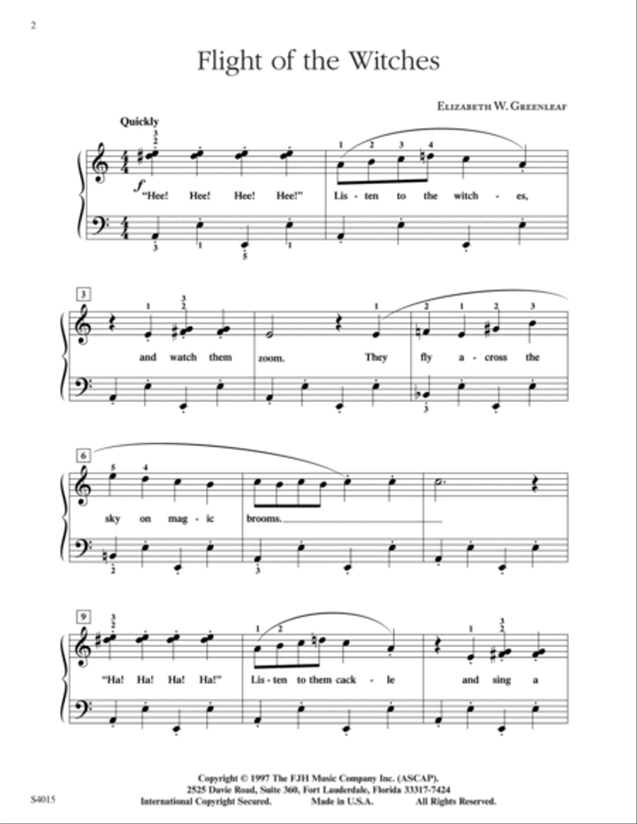 Flight of the Witches Piano Solo scores gallery preview page 2