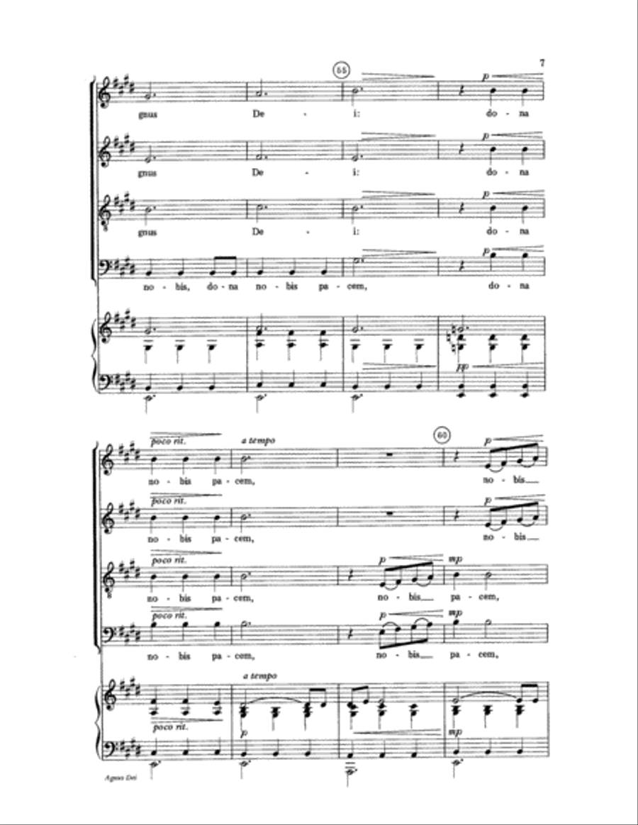 Agnus Dei 4-Part scores gallery preview page 7