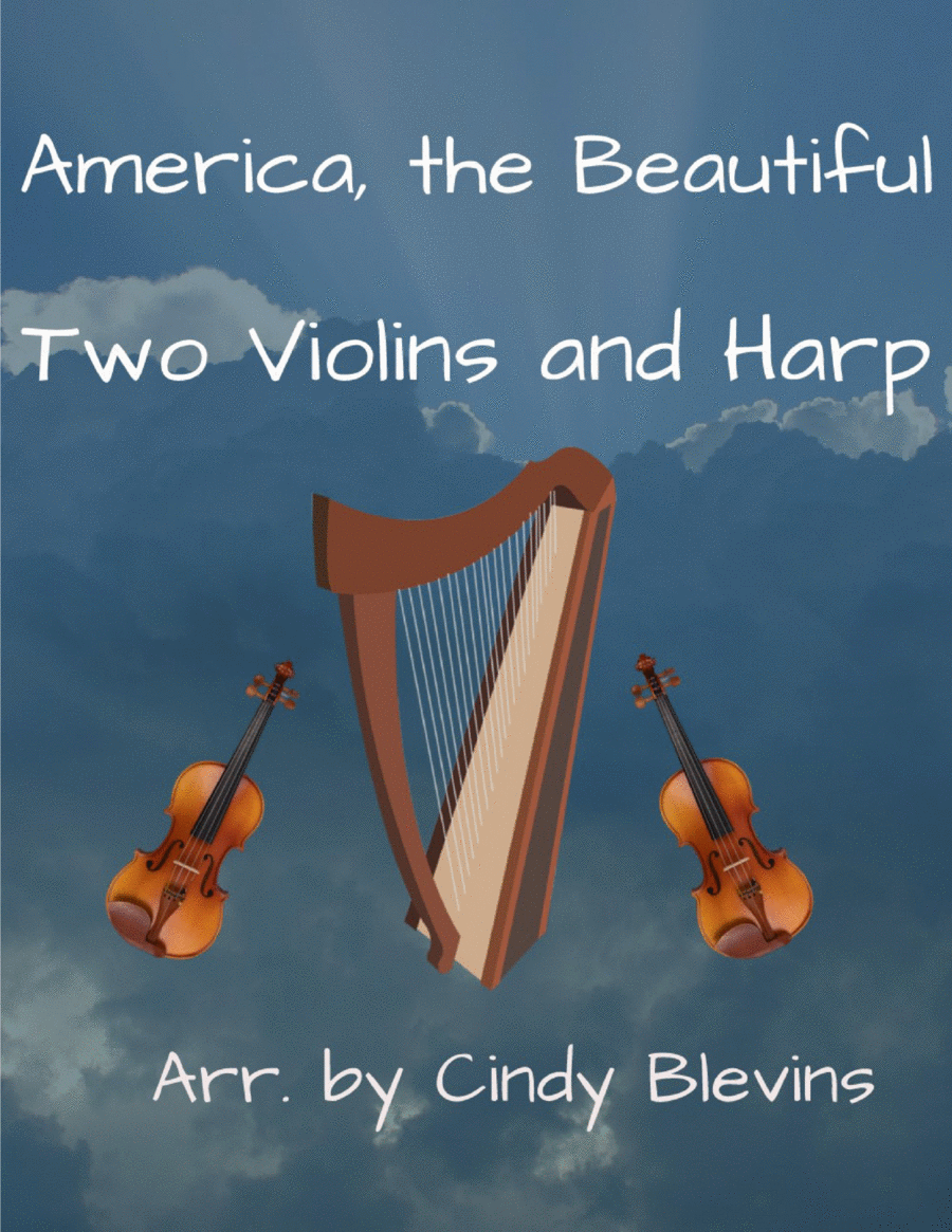 America, the Beautiful, Two Violins and Harp image number null