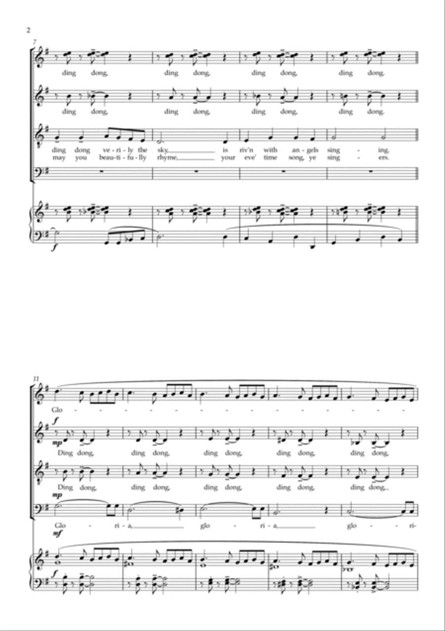 Ding Dong Merrily Swing A Cappella scores gallery preview page 2