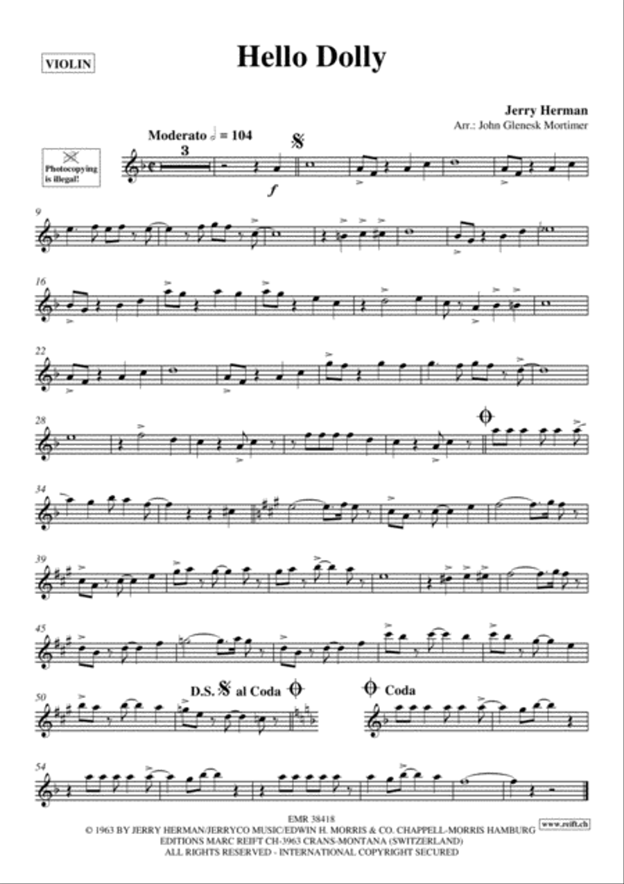 Hello Dolly Hello Dolly Violin Solo scores gallery preview page 2