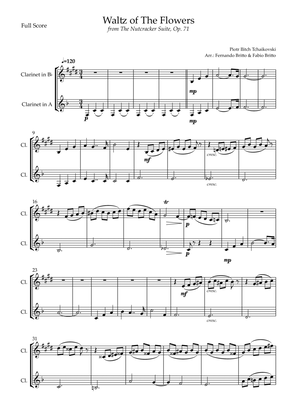 Book cover for Waltz of The Flowers - from Nutcracker (P. I. Tchaikovsky) for Clarinet in Bb & Clarinet in A Duo