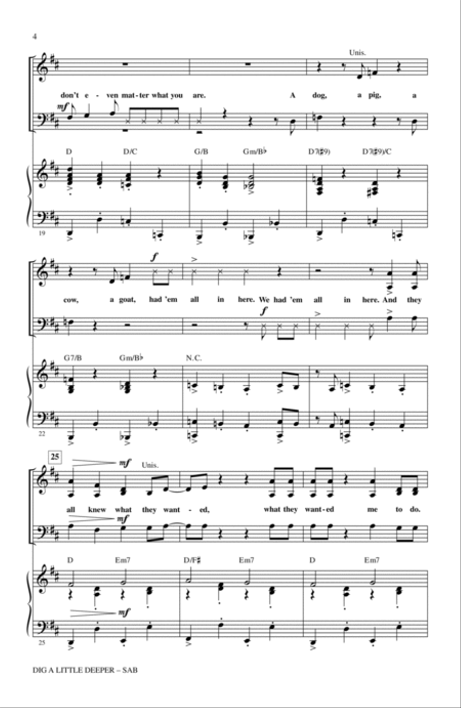 Dig A Little Deeper (from The Princess And The Frog) 3-Part scores gallery preview page 3