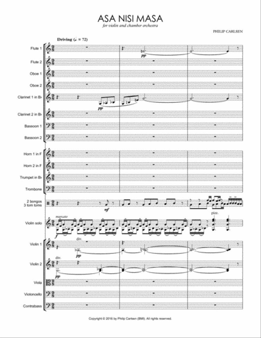 [Carlsen] Asa Nisi Masa Chamber Orchestra scores gallery preview page 3