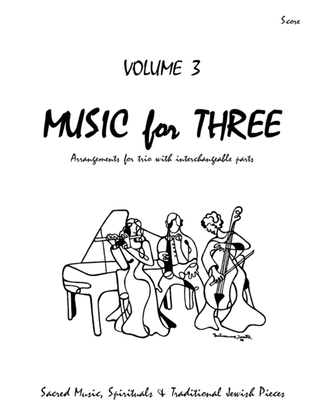 Book cover for Music for Three, Volume 3 Score 50399