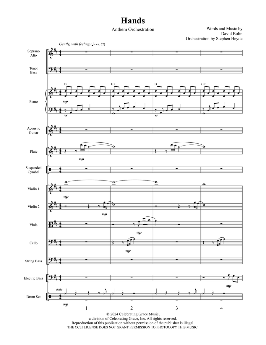 Hands Orchestration Hands Orchestration 4-Part scores gallery preview page 2