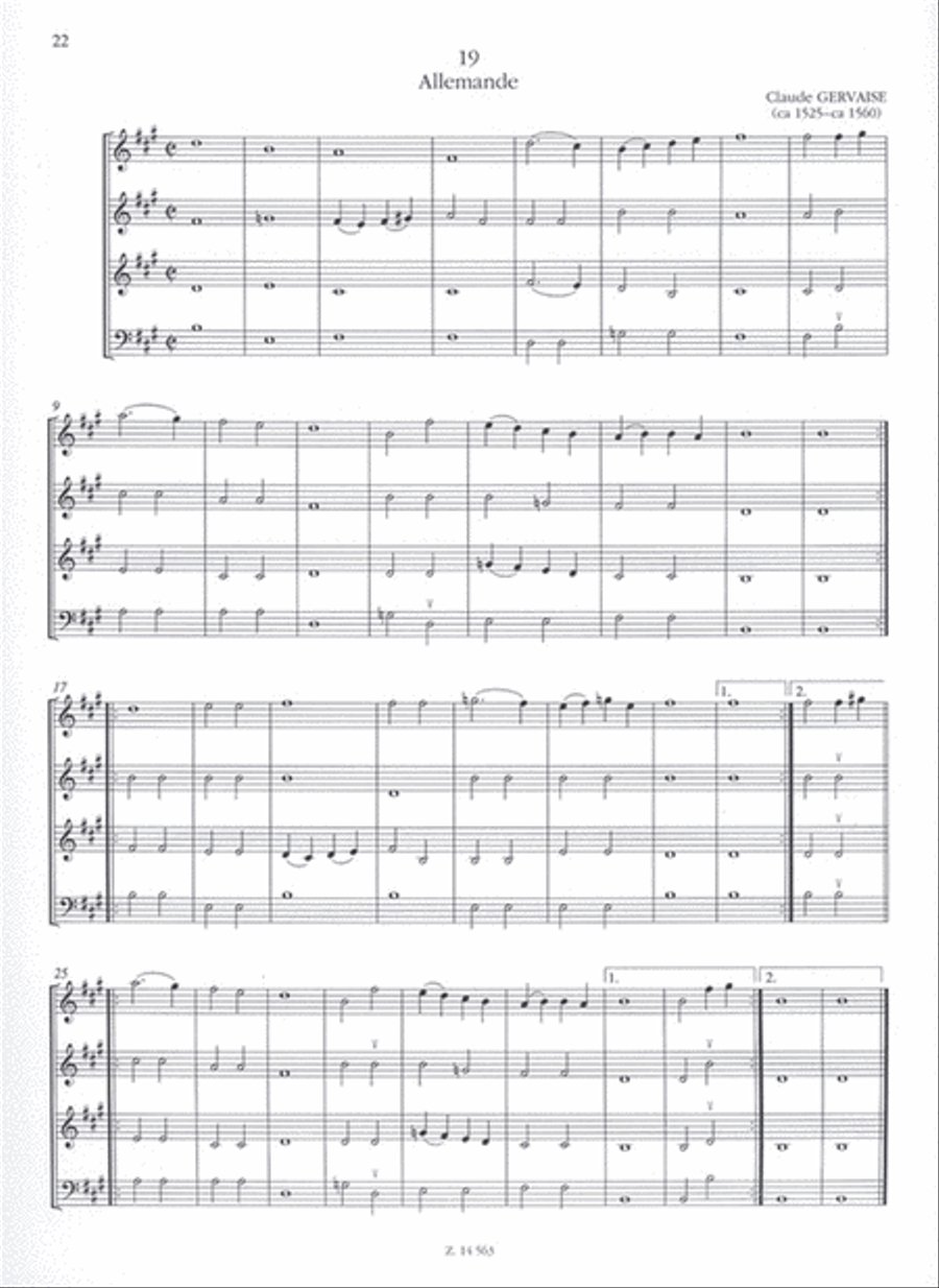 Renaissance Musik für Kinderstreichorchester (erst String Orchestra scores gallery preview page 4