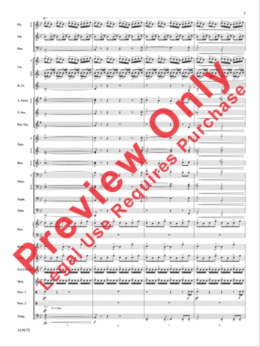 Seven Hills Overture Concert Band scores gallery preview page 4