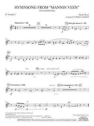 Hymnsong from "Mannin Veen" (arr. Robert Longfield) - Bb Trumpet 3