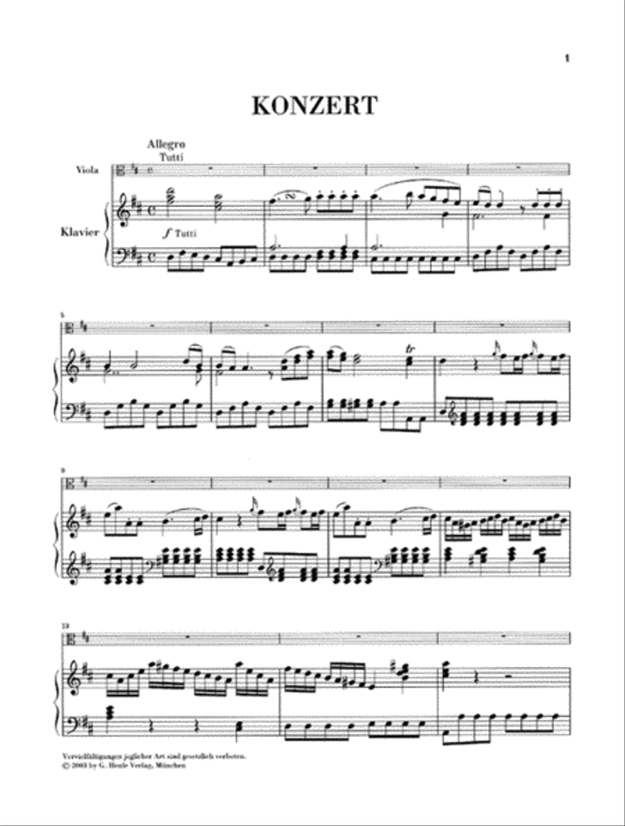 Viola Concerto D Major Piano Accompaniment scores gallery preview page 2
