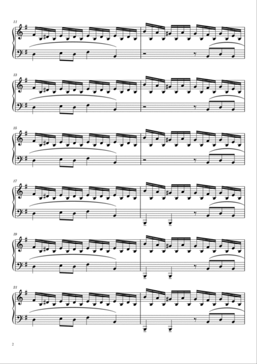 Thunderstruck Piano Solo scores gallery preview page 2