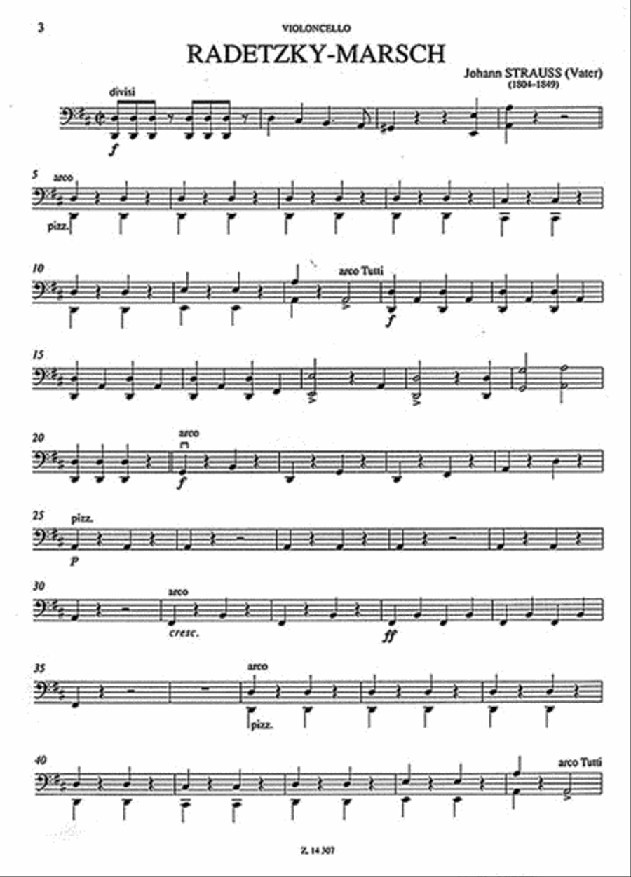 Two Polkas, Radetzky-Marsch Orchestra scores gallery preview page 4