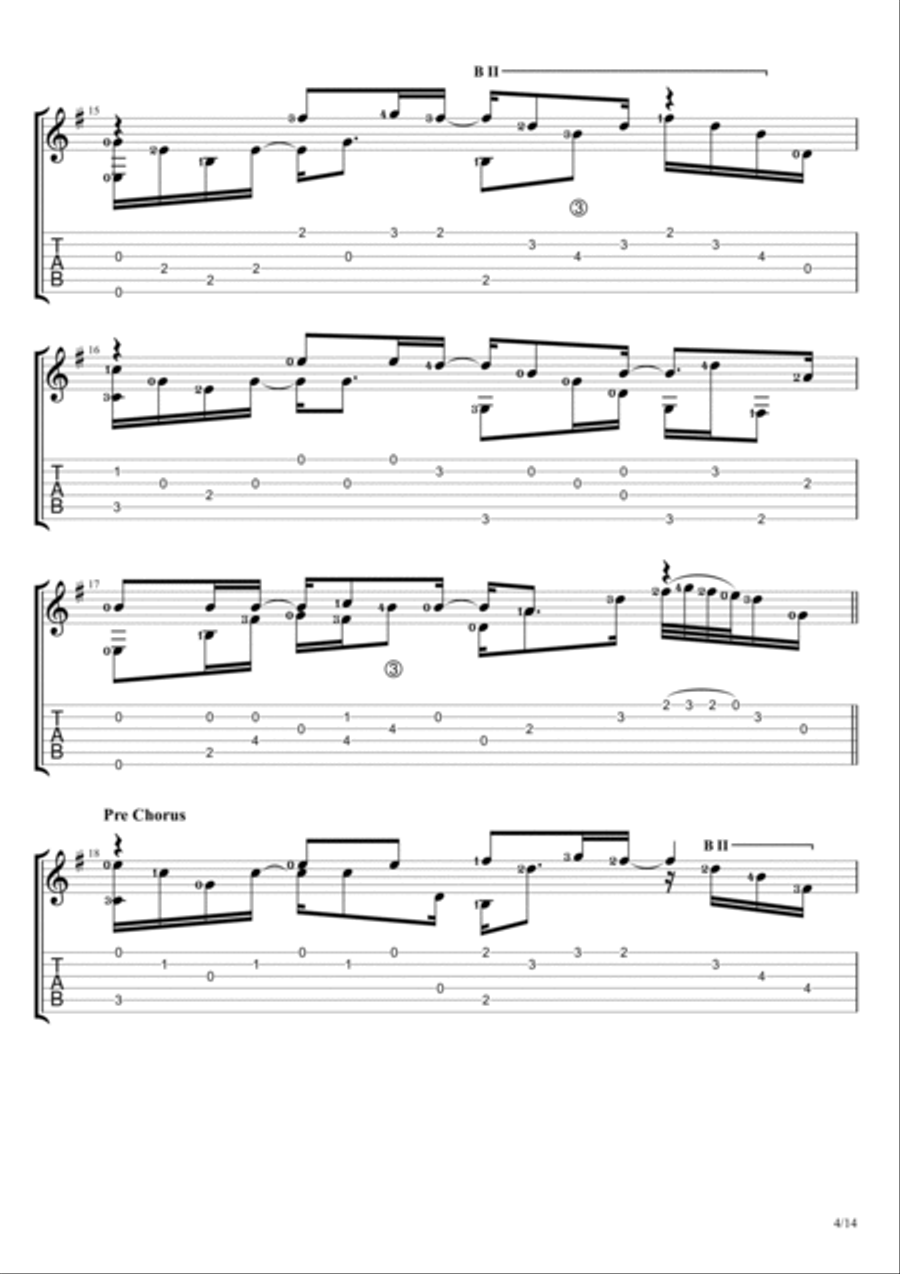 When The Children Cry When The Children Cry Guitar Tablature scores gallery preview page 4