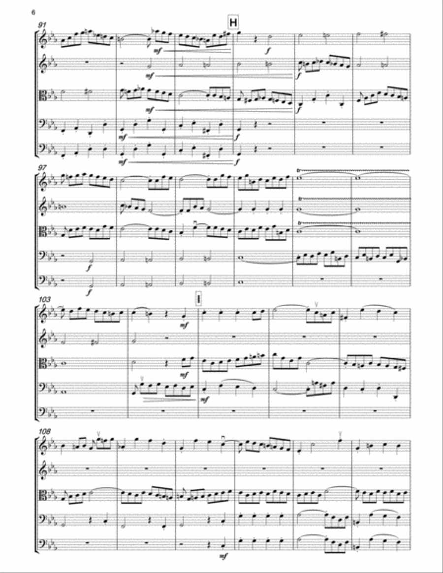 J.S.BACH Fugue in C minor (BWV537) for string orchestra String Orchestra scores gallery preview page 6