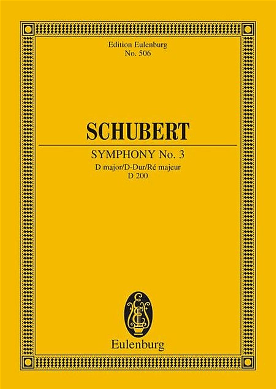 Symphony No. 3 in D Major, D 200 Orchestra scores gallery preview page 1