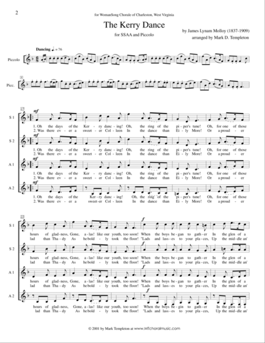 Four Irish Ballads SSAA scores gallery preview page 1