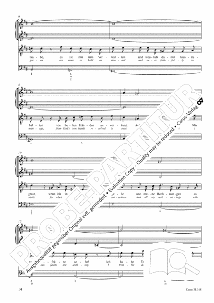Day of reck'ning! Judgment day (Tue Rechnung! Donnerwort) 4-Part scores gallery preview page 15