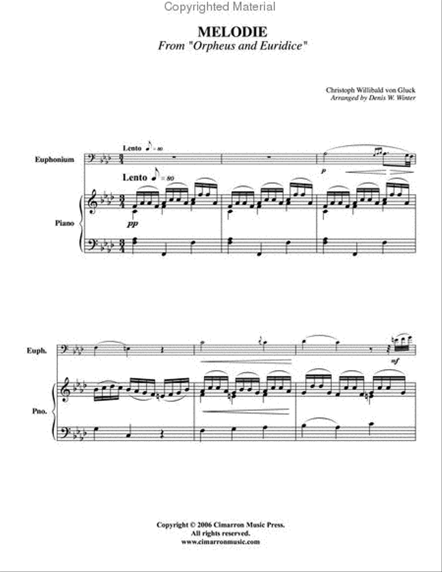 Dance of the Blessed Spirits Euphonium scores gallery preview page 2
