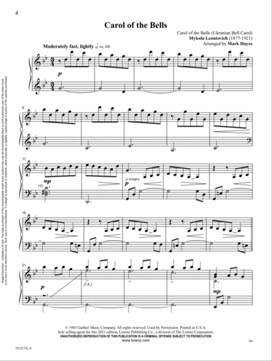 Christmas at the Keyboard Piano Solo scores gallery preview page 4