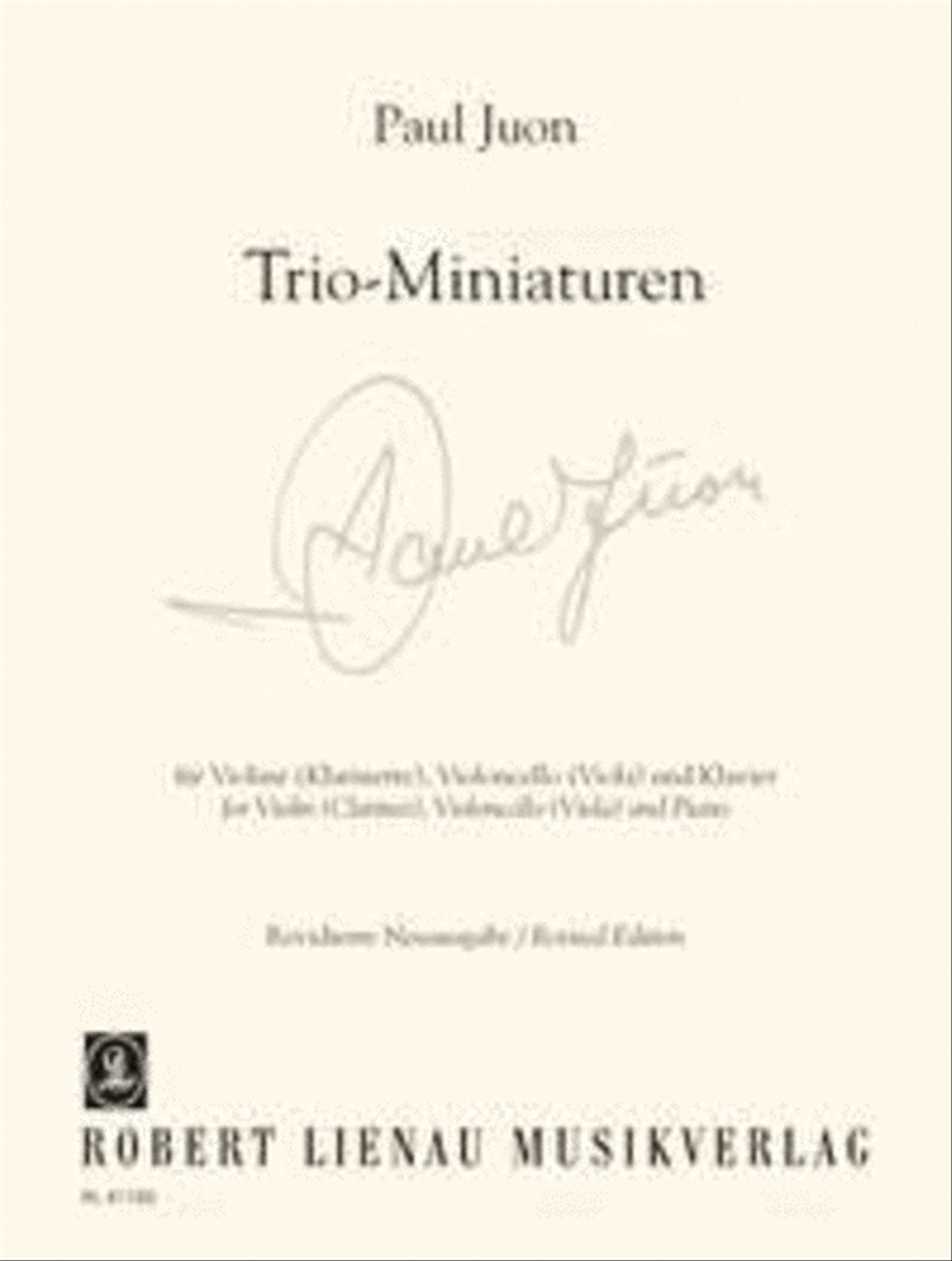 Trio Miniaturen Trio Miniaturen Clarinet scores gallery preview page 1
