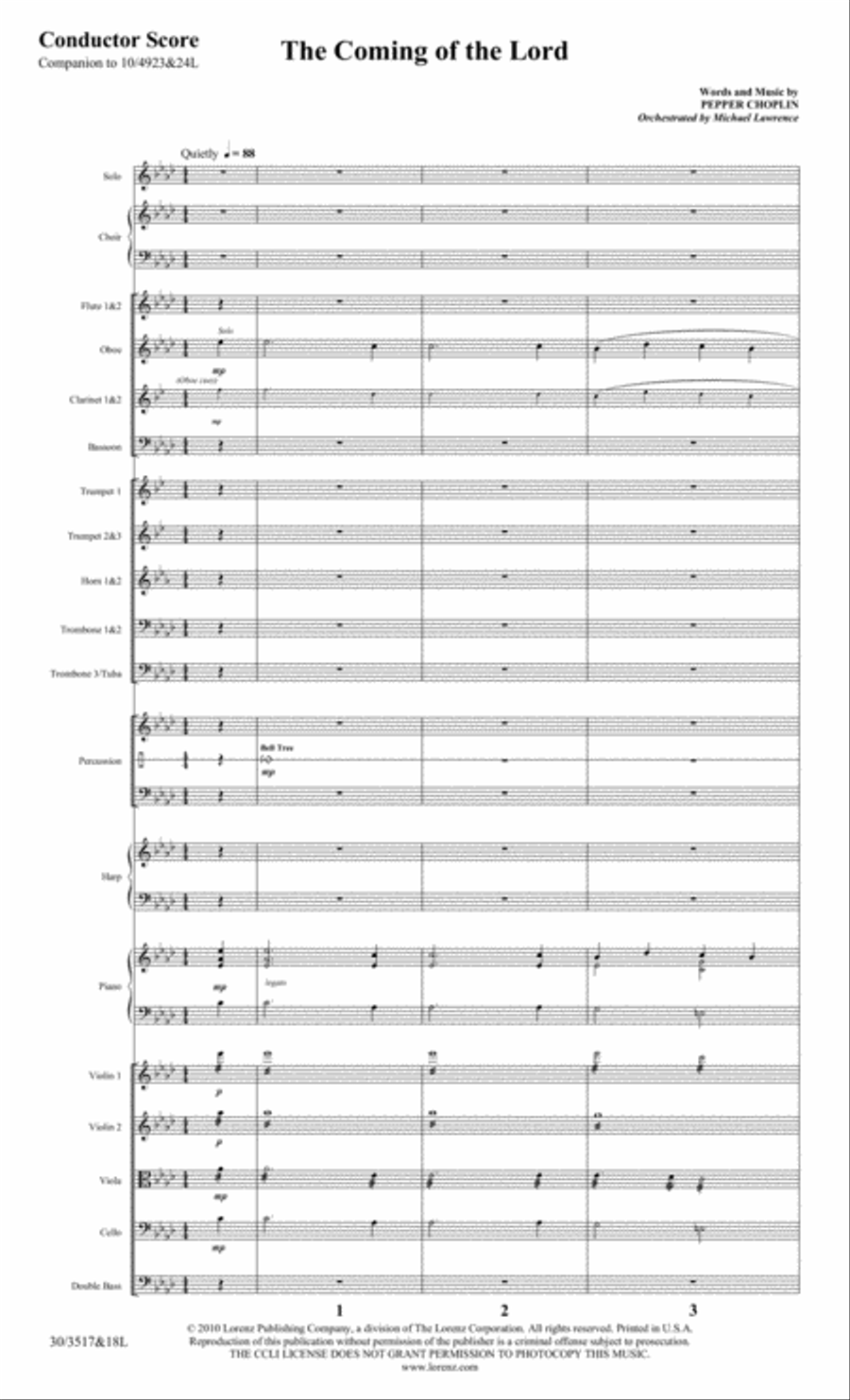 The Coming of the Lord - Orchestral Score and CD with Printable Parts Choir scores gallery preview page 3