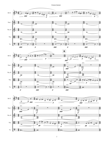 Clarinet Quintet, opus 155 (2013) full score image number null