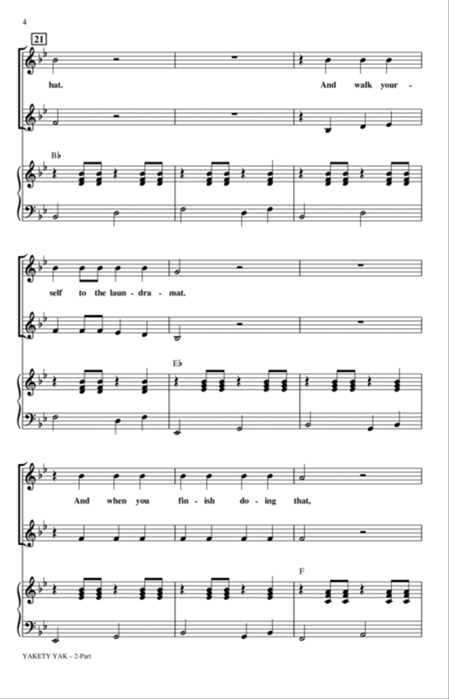 Yakety Yak (arr. Roger Emerson) 2-Part scores gallery preview page 3